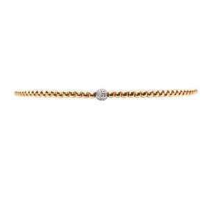 Karen Lazar Bracelet with 14K Gold Diamond Bead